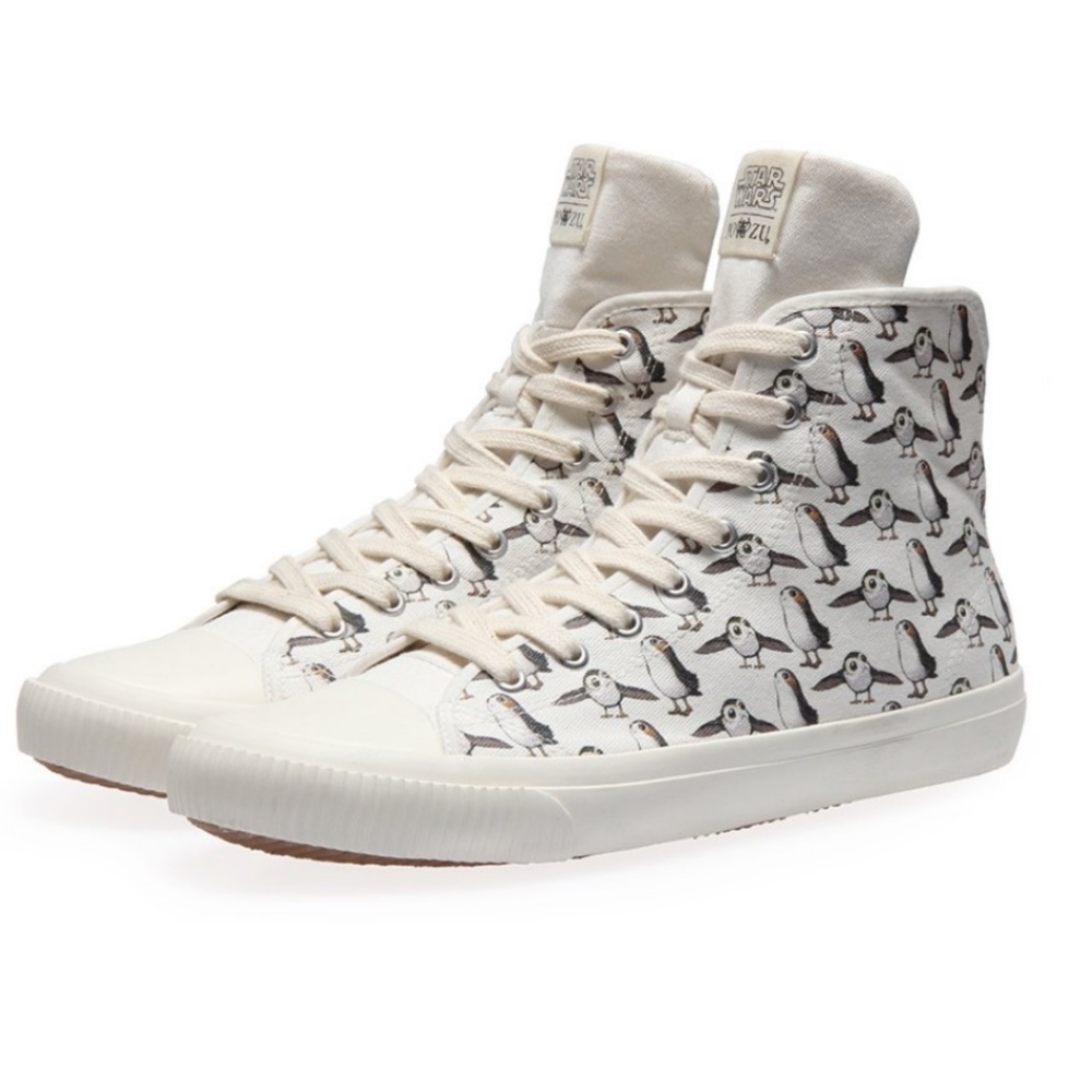Po-Zu Star Wars Porg High Top Canvas Unisex Sneakers 45/M 11 W 13 NWT